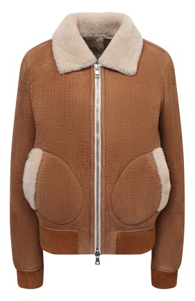 Женская дубленка BALMAIN коричневого цвета по цене 390500 руб., арт. WH1TH115/L120 | Фото 1 Женская дубленка BALMAIN коричневого цвета, арт. WH1TH115/L120 | Фото 1 (Материал внешний: Натуральный мех; Рукава: Длинные; Длина (верхняя одежда): Короткие; Стили: Кэжуэл)