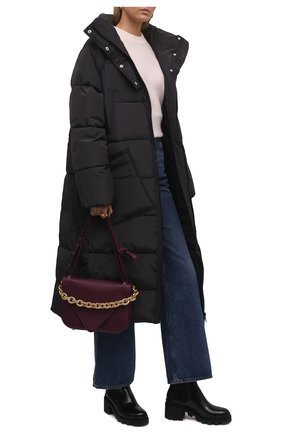 Женская утепленная куртка GANNI черного цвета, арт. F6447 | Фото 2 (Материал внешний: Синтетический материал; Материал подклада: Синтетический материал; Длина (верхняя одежда): Длинные; Рукава: Длинные; Кросс-КТ: Пуховик, Утепленный, Куртка; Стили: Спорт-шик)