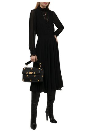 Женское платье POLO RALPH LAUREN черного цвета по цене 47450 руб., арт. 211846901 | Фото 2 Женское платье POLO RALPH LAUREN черного цвета, арт. 211846901 | Фото 2 (Длина Ж (юбки, платья, шорты): Миди; Рукава: Длинные; Материал внешний: Синтетический материал; Материал подклада: Синтетический материал; Женское Кросс-КТ: Платье-одежда; Случай: Вечерний; Стили: Романтичный)