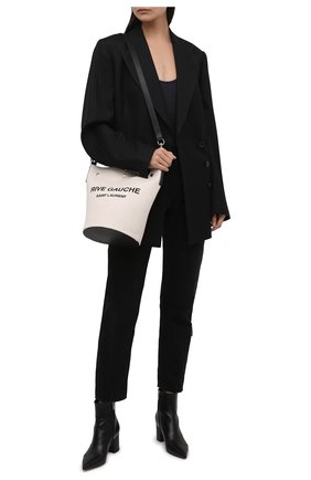 Женский сумка rive gauche SAINT LAURENT белого цвета, арт. 669299/FAAAZ | Фото 3 (Сумки-технические: Сумки-шопперы; Размер: medium; Ремень/цепочка: На ремешке; Материал: Текстиль)