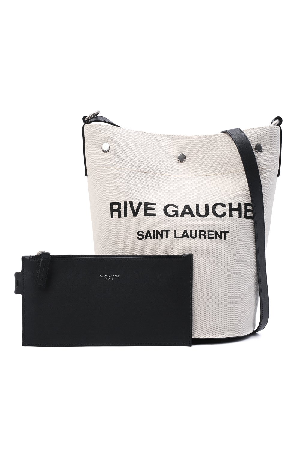 Женский сумка rive gauche SAINT LAURENT белого цвета, арт. 669299/FAAAZ | Фото 6 (Сумки-технические: Сумки-шопперы; Размер: medium; Ремень/цепочка: На ремешке; Материал: Текстиль)