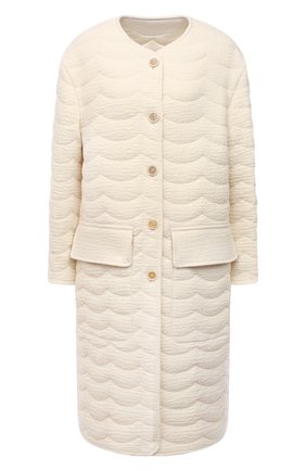 Женское двустороннее пальто CHLOÉ белого цвета по цене 462500 руб., арт. CHC21WMA08067 | Фото 1 Женское двустороннее пальто CHLOÉ белого цвета, арт. CHC21WMA08067 | Фото 1 (Материал подклада: Шелк; Длина (верхняя одежда): До колена; Материал внешний: Шерсть; Рукава: Длинные; 1-2-бортные: Однобортные; Стили: Кэжуэл)