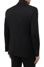 Мужской шерстяной пиджак BOSS черного цвета, арт. 50409253 | Фото 4 (Материал внешний: Шерсть; Рукава: Длинные; Длина (для топов): Стандартные; Стили: Классический; Случай: Формальный; 1-2-бортные: Однобортные; Пиджаки М: Приталенный)
