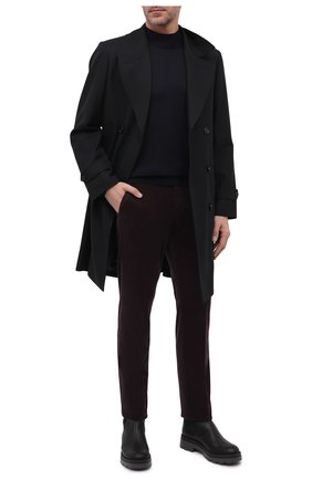 Мужские брюки из хлопка и кашемира ERMENEGILDO ZEGNA темно-фиолетового цвета по цене 69950 руб., арт. 865F01/77TB12 | Фото 2 Мужские брюки из хлопка и кашемира ERMENEGILDO ZEGNA темно-фиолетового цвета, арт. 865F01/77TB12 | Фото 2 (Материал внешний: Хлопок; Длина (брюки, джинсы): Стандартные; Случай: Повседневный; Стили: Кэжуэл)