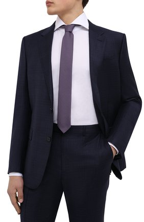 Мужской галстук BOSS сиреневого цвета, арт. 50466718 | Фото 2 (Материал: Синтетический материал, Текстиль; Принт: С принтом)