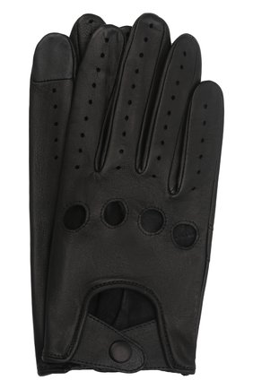 Мужские кожаные перчатки steeve AGNELLE черного цвета, арт. STEEVE | Фото 1 (Мужское Кросс-КТ: Кожа и замша; Материал: Натуральная кожа)