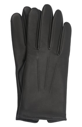 Мужские кожаные перчатки AGNELLE темно-серого цвета, арт. SLIMMERCURY/C100 | Фото 1 (Мужское Кросс-КТ: Кожа и замша)