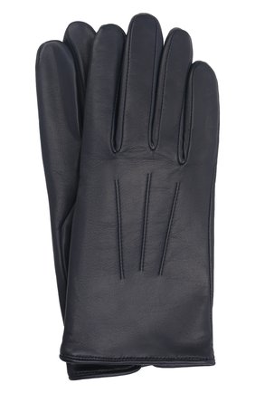 Мужские кожаные перчатки AGNELLE темно-синего цвета, арт. SLIMMERCURY/C100 | Фото 1 (Мужское Кросс-КТ: Кожа и замша; Материал: Натуральная кожа)