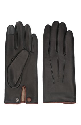 Мужские кожаные перчатки rick AGNELLE черного цвета, арт. RICK/C100 | Фото 2 (Мужское Кросс-КТ: Кожа и замша; Региональные ограничения белый список (Axapta Mercury): RU; Материал: Натуральная кожа)