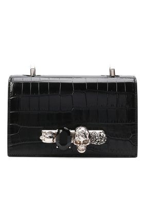 Женская сумка knuckle mini ALEXANDER MCQUEEN черного цвета по цене 156000 руб., арт. 680963/1HB0Z | Фото 1 Женская сумка knuckle mini ALEXANDER MCQUEEN черного цвета, арт. 680963/1HB0Z | Фото 1 (Женское Кросс-КТ: Вечерняя сумка; Сумки-технические: Сумки через плечо; Материал: Натуральная кожа; Размер: mini; Ремень/цепочка: На ремешке)