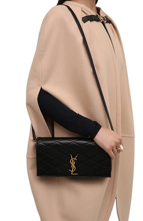 Женская сумка kate supple 99 SAINT LAURENT черного цвета по цене 121000 руб., арт. 676628/1ELS7 | Фото 2 Женская сумка kate supple 99 SAINT LAURENT черного цвета, арт. 676628/1ELS7 | Фото 2 (Размер: medium; Материал: Натуральная кожа; Ремень/цепочка: На ремешке; Женское Кросс-КТ: Вечерняя сумка; Сумки-технические: Сумки через плечо)