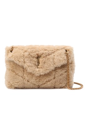 Женская сумка puffer small SAINT LAURENT бежевого цвета по цене 213500 руб., арт. 577476/28B17 | Фото 6 Женская сумка puffer small SAINT LAURENT бежевого цвета, арт. 577476/28B17 | Фото 6 (Материал: Натуральный мех; Сумки: Сумки; Сумки-технические: Сумки через плечо; Ремень/цепочка: На ремешке; Размер: small)