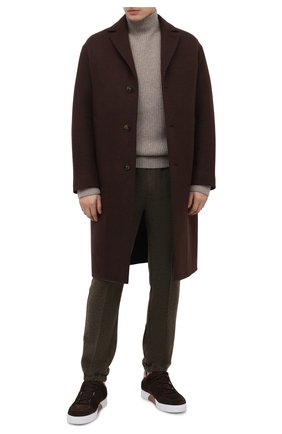 Мужские замшевые кеды tiziano ZEGNA COUTURE коричневого цвета по цене 76950 руб., арт. A4345X-LHMRR | Фото 2 Мужские замшевые кеды tiziano ZEGNA COUTURE коричневого цвета, арт. A4345X-LHMRR | Фото 2 (Подошва: Массивная; Материал утеплителя: Натуральный мех; Материал внешний: Замша)