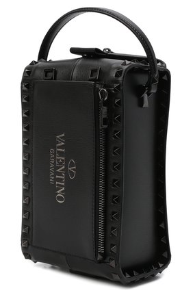 Мужская кожаная сумка rockstud alcove VALENTINO черного цвета по цене 230500 руб., арт. WY0B0B33/TLL | Фото 4 Мужская кожаная сумка rockstud alcove VALENTINO черного цвета, арт. WY0B0B33/TLL | Фото 4 (Материал: Натуральная кожа; Ремень/цепочка: На ремешке; Размер: small)