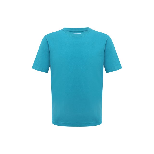 Хлопковая футболка Bottega Veneta Синий 649055/VF1U0 5537460