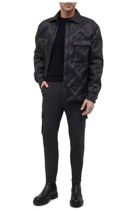 Мужские джоггеры PAUL&SHARK темно-серого цвета по цене 24400 руб., арт. 11314060/HUK | Фото 2 Мужские джоггеры PAUL&SHARK темно-серого цвета, арт. 11314060/HUK | Фото 2 (Материал внешний: Синтетический материал, Шерсть; Длина (брюки, джинсы): Укороченные; Силуэт М (брюки): Джоггеры, Карго; Стили: Спорт-шик)