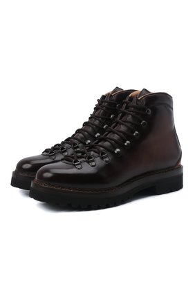 Мужские кожаные ботинки RALPH LAUREN темно-коричневого цвета, арт. 815811329 | Фото 1 (Материал внешний: Кожа; Мужское Кросс-КТ: Хайкеры-обувь, Ботинки-обувь; Материал внутренний: Натуральная кожа; Региональные ограничения белый список (Axapta Mercury): RU; Материал утеплителя: Без утеплителя; Подошва: Плоская)