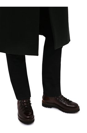 Мужские кожаные ботинки RALPH LAUREN темно-коричневого цвета, арт. 815811329 | Фото 3 (Материал внешний: Кожа; Мужское Кросс-КТ: Хайкеры-обувь, Ботинки-обувь; Материал внутренний: Натуральная кожа; Региональные ограничения белый список (Axapta Mercury): RU; Материал утеплителя: Без утеплителя; Подошва: Плоская)