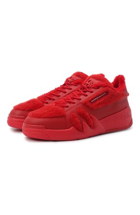 Мужские кожаные кеды talon winter GIUSEPPE ZANOTTI DESIGN красного цвета по цене 78250 руб., арт. RU10051/001 | Фото 1 Мужские кожаные кеды talon winter GIUSEPPE ZANOTTI DESIGN красного цвета, арт. RU10051/001 | Фото 1 (Подошва: Массивная; Материал утеплителя: Натуральный мех; Материал внешний: Натуральный мех)