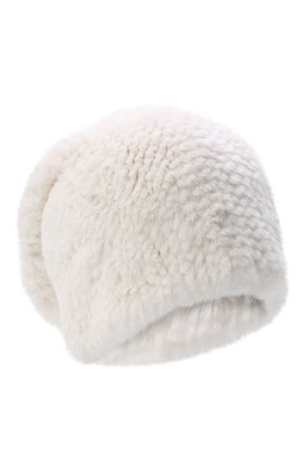 Женская шапка из меха норки KUSSENKOVV молочного цвета, арт. 051750001071 | Фото 1 (Материал: Натуральный мех)