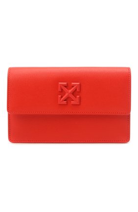 Женская поясная сумка 0.8 jitney OFF-WHITE красного цвета, арт. 0WNT002F21LEA002 | Фото 1 (Материал: Натуральная кожа; Размер: mini; Застежка: Клапан; Стили: Классический)