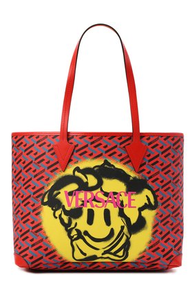 Женский сумка-шопер monogram VERSACE красного цвета по цене 73900 руб., арт. 1002218/1A02013 | Фото 1 Женский сумка-шопер monogram VERSACE красного цвета, арт. 1002218/1A02013 | Фото 1 (Материал: Экокожа; Сумки-технические: Сумки-шопперы; Размер: large)