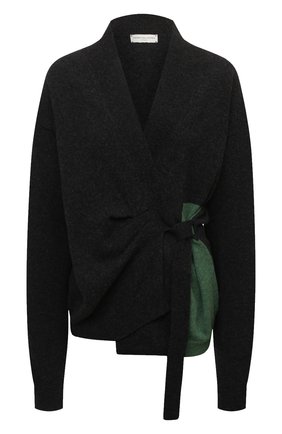 Женский шерстяной кардиган DRIES VAN NOTEN темно-серого цвета по цене 51700 руб., арт. 212-011269-3702 | Фото 1 Женский шерстяной кардиган DRIES VAN NOTEN темно-серого цвета, арт. 212-011269-3702 | Фото 1 (Материал внешний: Шерсть; Стили: Гламурный; Женское Кросс-КТ: кардиган-трикотаж; Рукава: Длинные; Длина (для топов): Удлиненные)