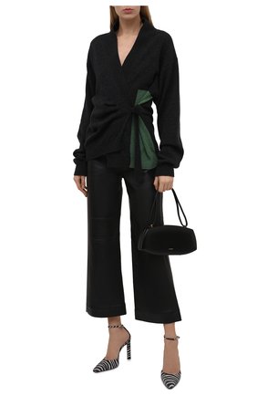 Женский шерстяной кардиган DRIES VAN NOTEN темно-серого цвета по цене 51700 руб., арт. 212-011269-3702 | Фото 2 Женский шерстяной кардиган DRIES VAN NOTEN темно-серого цвета, арт. 212-011269-3702 | Фото 2 (Материал внешний: Шерсть; Стили: Гламурный; Женское Кросс-КТ: кардиган-трикотаж; Рукава: Длинные; Длина (для топов): Удлиненные)