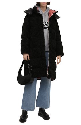 Женский пуховик hainardia MONCLER черного цвета по цене 193800 руб., арт. G2-093-1C000-59-54AM6 | Фото 2 Женский пуховик hainardia MONCLER черного цвета, арт. G2-093-1C000-59-54AM6 | Фото 2 (Рукава: Длинные; Длина (верхняя одежда): До колена; Материал внешний: Синтетический материал; Материал подклада: Синтетический материал; Материал утеплителя: Пух и перо; Стили: Спорт-шик; Кросс-КТ: Пуховик)