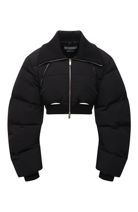 Женская утепленная куртка JACQUEMUS черного цвета по цене 111500 руб., арт. 213C0009-1320 | Фото 1 Женская утепленная куртка JACQUEMUS черного цвета, арт. 213C0009-1320 | Фото 1 (Материал подклада: Синтетический материал; Длина (верхняя одежда): Короткие; Рукава: Длинные; Материал внешний: Синтетический материал; Стили: Гламурный; Кросс-КТ: Куртка)
