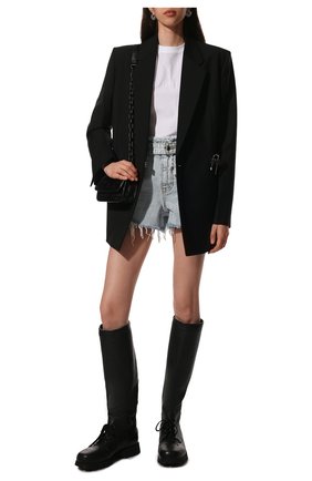 Женские кожаные сапоги JIL SANDER черного цвета по цене 93200 руб., арт. JS37265A-14172 | Фото 2 Женские кожаные сапоги JIL SANDER черного цвета, арт. JS37265A-14172 | Фото 2 (Материал внутренний: Натуральная кожа; Подошва: Платформа; Высота голенища: Высокие; Каблук высота: Низкий; Каблук тип: Устойчивый)