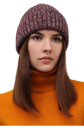 Женская шапка из кашемира и шерсти CHLOÉ розового цвета по цене 22650 руб., арт. CHC21WMB03630 | Фото 2 Женская шапка из кашемира и шерсти CHLOÉ розового цвета, арт. CHC21WMB03630 | Фото 2 (Материал: Шерсть, Кашемир)