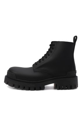 Мужские кожаные ботинки strike BALENCIAGA черного цвета, арт. 600911/WBB00 | Фото 4 (Каблук высота: Высокий; Материал внешний: Кожа; Мужское Кросс-КТ: Ботинки-обувь, Байкеры-обувь; Материал внутренний: Натуральная кожа; Материал утеплителя: Без утеплителя; Подошва: Массивная)