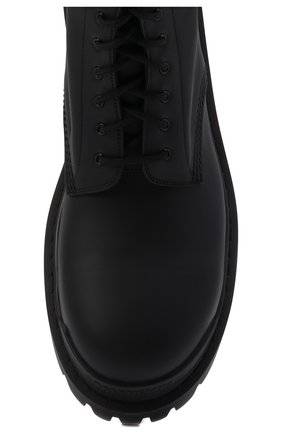 Мужские кожаные ботинки strike BALENCIAGA черного цвета, арт. 600911/WBB00 | Фото 6 (Каблук высота: Высокий; Материал внешний: Кожа; Мужское Кросс-КТ: Ботинки-обувь, Байкеры-обувь; Материал внутренний: Натуральная кожа; Материал утеплителя: Без утеплителя; Подошва: Массивная)