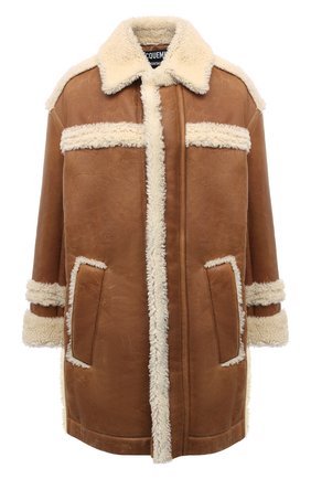 Женская дубленка из овчины JACQUEMUS коричневого цвета по цене 341500 руб., арт. 213C0101-1390 | Фото 1 Женская дубленка из овчины JACQUEMUS коричневого цвета, арт. 213C0101-1390 | Фото 1 (Рукава: Длинные; Длина (верхняя одежда): До середины бедра; Материал внешний: Натуральный мех; Стили: Гламурный; Женское Кросс-КТ: Мех)