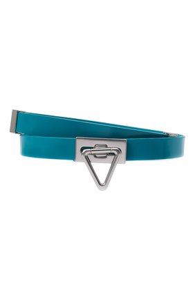 Женский кожаный ремень BOTTEGA VENETA бирюзового цвета по цене 59950 руб., арт. 685802/V1C31 | Фото 1 Женский кожаный ремень BOTTEGA VENETA бирюзового цвета, арт. 685802/V1C31 | Фото 1 (Кросс-КТ: Тонкие)