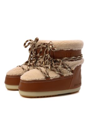 Комбинированные полусапоги Chloé x Moon Boot | Фото №1 Комбинированные полусапоги Chloé x Moon Boot | Фото №1