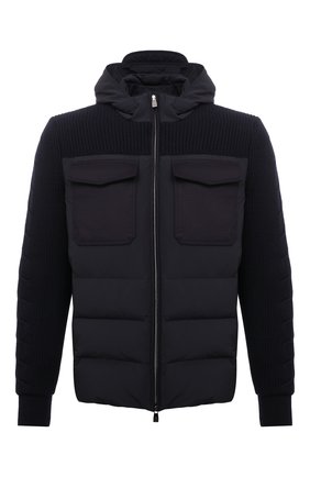 Мужская комбинированная куртка CORNELIANI темно-синего цвета по цене 193000 руб., арт. 88LM60-1820164/00 | Фото 1 Мужская комбинированная куртка CORNELIANI темно-синего цвета, арт. 88LM60-1820164/00 | Фото 1 (Материал подклада: Синтетический материал; Материал внешний: Синтетический материал; Рукава: Длинные; Длина (верхняя одежда): Короткие; Материал утеплителя: Пух и перо; Кросс-КТ: Куртка; Стили: Кэжуэл; Мужское Кросс-КТ: Куртка-верхняя одежда)