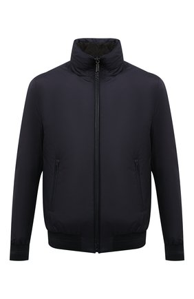 Мужской шелковый бомбер ZILLI SPORT темно-синего цвета по цене 527000 руб., арт. MAW-0090T-JACKE/0001 | Фото 1 Мужской шелковый бомбер ZILLI SPORT темно-синего цвета, арт. MAW-0090T-JACKE/0001 | Фото 1 (Длина (верхняя одежда): Короткие; Материал утеплителя: Шерсть; Рукава: Длинные; Материал внешний: Шелк; Кросс-КТ: Куртка; Принт: Без принта; Стили: Кэжуэл)