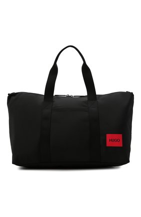 Мужская текстильная спортивная сумка HUGO черного цвета, арт. 50456691 | Фото 1 (Материал: Текстиль; Ремень/цепочка: На ремешке; Размер: large)