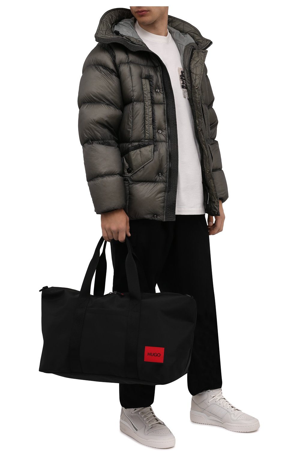Мужская текстильная спортивная сумка HUGO черного цвета, арт. 50456691 | Фото 3 (Ремень/цепочка: На ремешке; Материал: Текстиль; Размер: large)