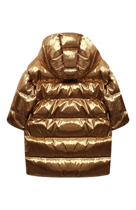 Детское пуховое пальто DOLCE & GABBANA золотого цвета по цене 72050 руб., арт. L4JB3Q/FUSFX/2-6 | Фото 2 Детское пуховое пальто DOLCE & GABBANA золотого цвета, арт. L4JB3Q/FUSFX/2-6 | Фото 2 (Материал внешний: Синтетический материал; Материал утеплителя: Пух и перо; Материал подклада: Синтетический материал; Рукава: Длинные; Мальчики Кросс-КТ: Пуховик-верхняя одежда)