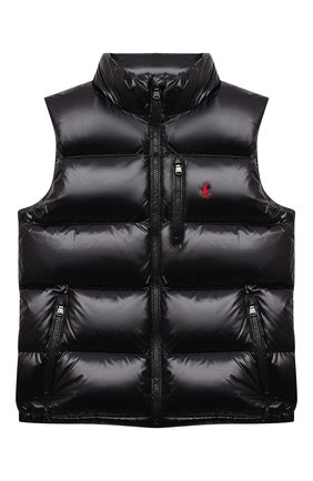 Детский пуховый жилет POLO RALPH LAUREN черного цвета по цене 15300 руб., арт. 323854453 | Фото 1 Детский пуховый жилет POLO RALPH LAUREN черного цвета, арт. 323854453 | Фото 1 (Материал внешний: Синтетический материал; Материал подклада: Синтетический материал; Материал утеплителя: Пух и перо; Рукава: Короткие; Мальчики Кросс-КТ: Верхняя одежда)