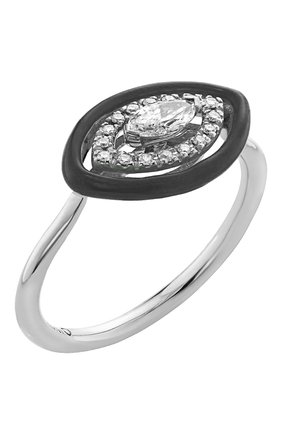 Женские кольцо CASATO бесцветного цвета, арт. MX1401BT-W-BKC16 | Фото 1 (Драгоценные камни: Бриллианты; Материал сплава: Белое золото)