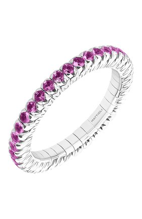 Женские кольцо x-band MATTIOLI бесцветного цвета, арт. MAN000B018ZR | Фото 1 (Драгоценные камни: Сапфиры; Материал сплава: Белое золото)
