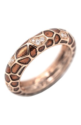 Женские кольцо puzzle safari MATTIOLI бесцветного цвета, арт. MAN054R067W | Фото 1 (Драгоценные камни: Бриллианты; Материал сплава: Розовое золото)