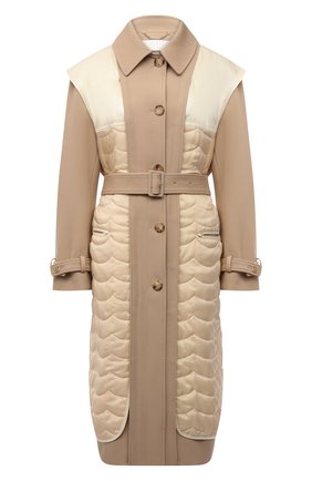 Женское шерстяное пальто CHLOÉ бежевого цвета по цене 333000 руб., арт. CHC21WMA12270 | Фото 1 Женское шерстяное пальто CHLOÉ бежевого цвета, арт. CHC21WMA12270 | Фото 1 (Длина (верхняя одежда): Длинные; Материал подклада: Шелк; Материал внешний: Шерсть; Рукава: Длинные; 1-2-бортные: Однобортные; Стили: Кэжуэл)