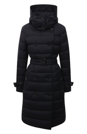 Женский пуховик ashwick BURBERRY темно-синего цвета по цене 116000 руб., арт. 8044681 | Фото 1 Женский пуховик ashwick BURBERRY темно-синего цвета, арт. 8044681 | Фото 1 (Рукава: Длинные; Материал внешний: Синтетический материал; Материал подклада: Синтетический материал; Длина (верхняя одежда): До колена; Кросс-КТ: Пуховик; Стили: Кэжуэл)