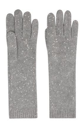 Женские перчатки из кашемира и шелка BRUNELLO CUCINELLI серого цвета, арт. M73533479 | Фото 1 (Материал: Шерсть, Кашемир, Текстиль; Региональные ограничения белый список (Axapta Mercury): RU)