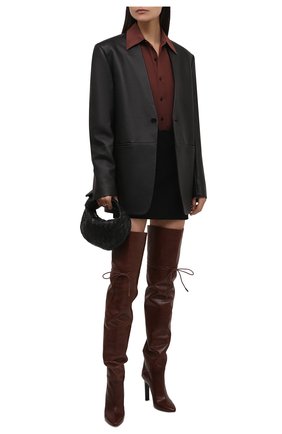 Женские кожаные ботфорты SAINT LAURENT темно-коричневого цвета по цене 1350000 тенге, арт. 667630/25V00 | Фото 2 Женские кожаные ботфорты SAINT LAURENT темно-коричневого цвета, арт. 667630/25V00 | Фото 2 (Каблук высота: Высокий; Материал внутренний: Натуральная кожа; Подошва: Плоская; Высота голенища: Высокие; Каблук тип: Устойчивый; Материал внешний: Кожа; Материал утеплителя: Без утеплителя; Региональные ограничения белый список (Axapta Mercury): RU)